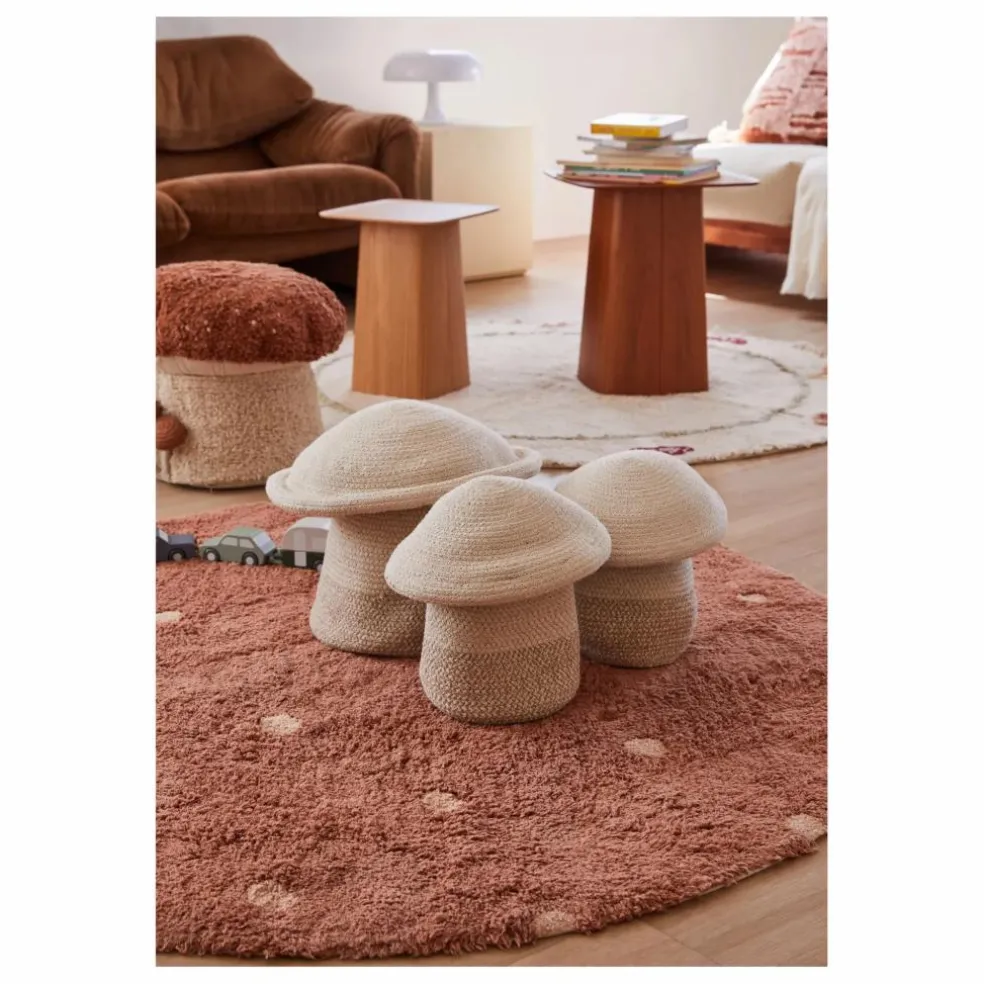 Tapis rond Dot | Terracotta