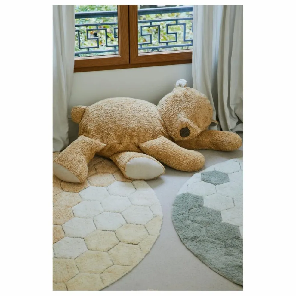 Tapis rond Honeycomb | Golden sand
