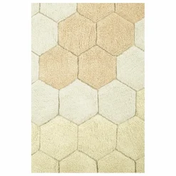 Tapis rond Honeycomb | Golden sand