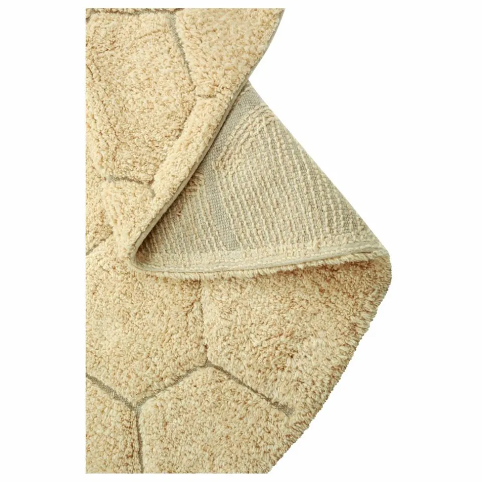 Tapis rond Honeycomb | Golden sand