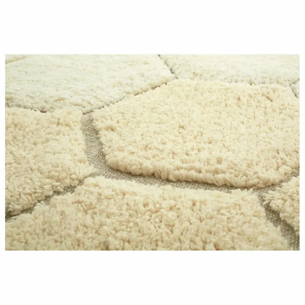 Tapis rond Honeycomb | Golden sand