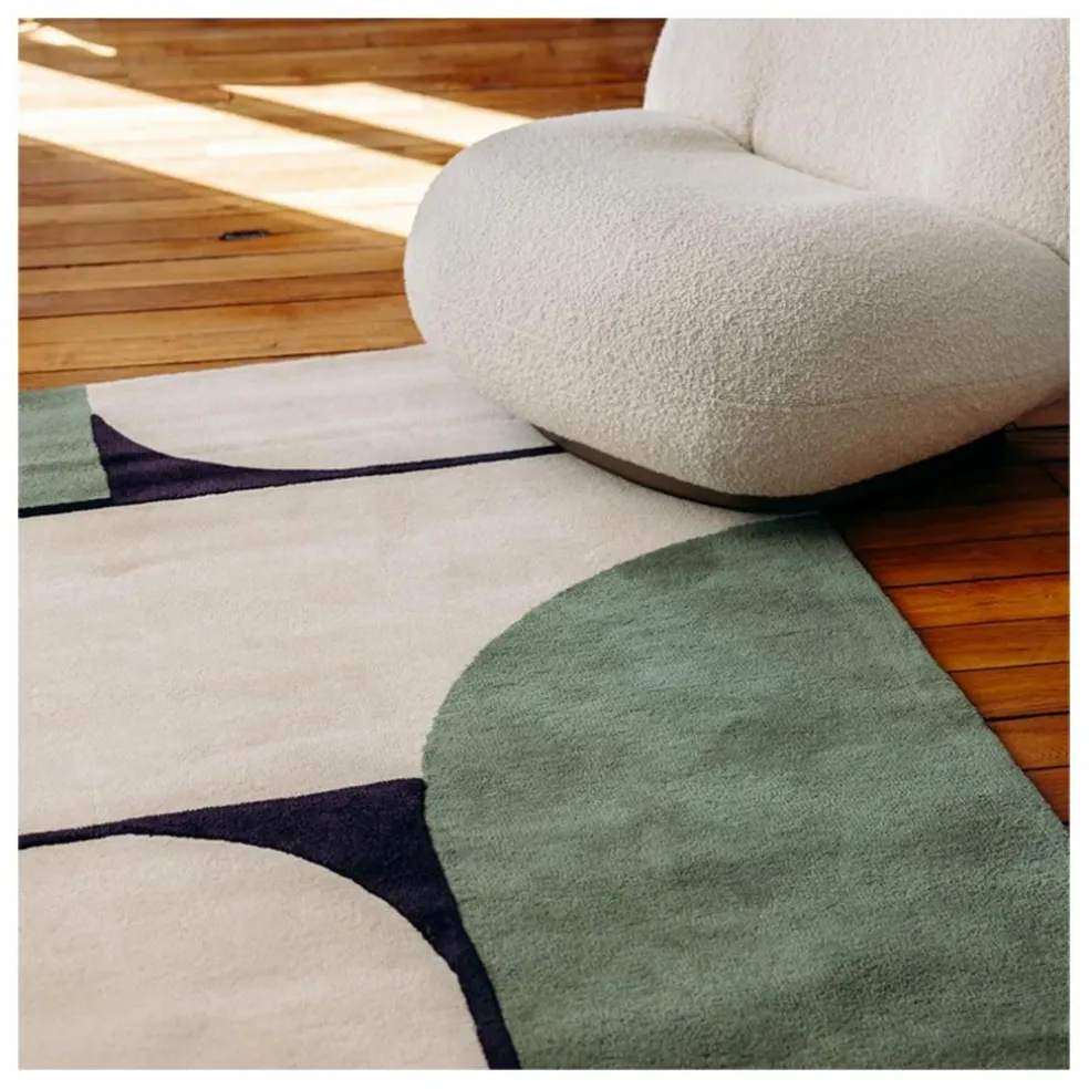 Tapis Strada tufté main | Bleu Vert
