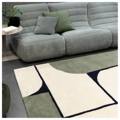 Tapis Strada tufté main | Bleu Vert