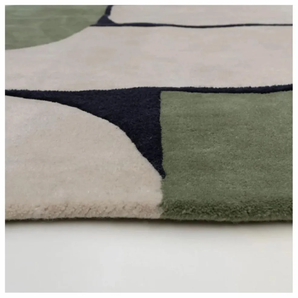 Tapis Strada tufté main | Bleu Vert