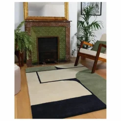 Tapis Strada tufté main | Bleu Vert