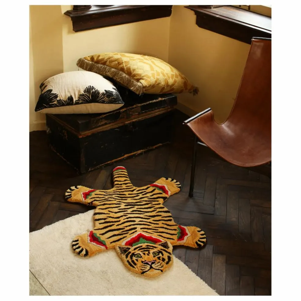 Tapis tigre Babul Bombay en laine | Marron