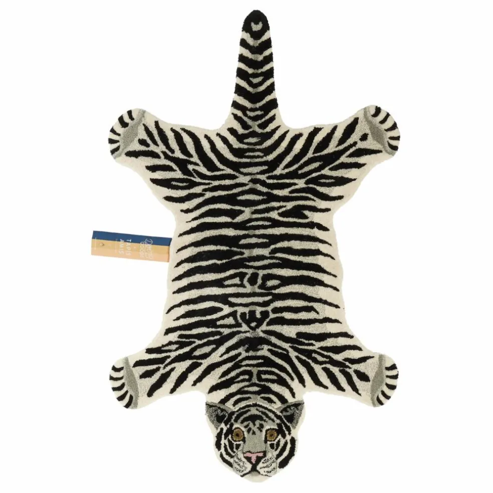 Tapis Tigre des neiges en laine | Ecru