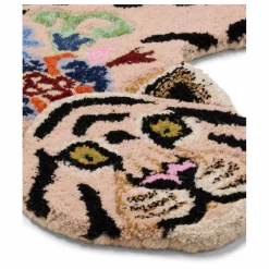 Tapis tigre Mahee Majestic en laine | Rose pêche