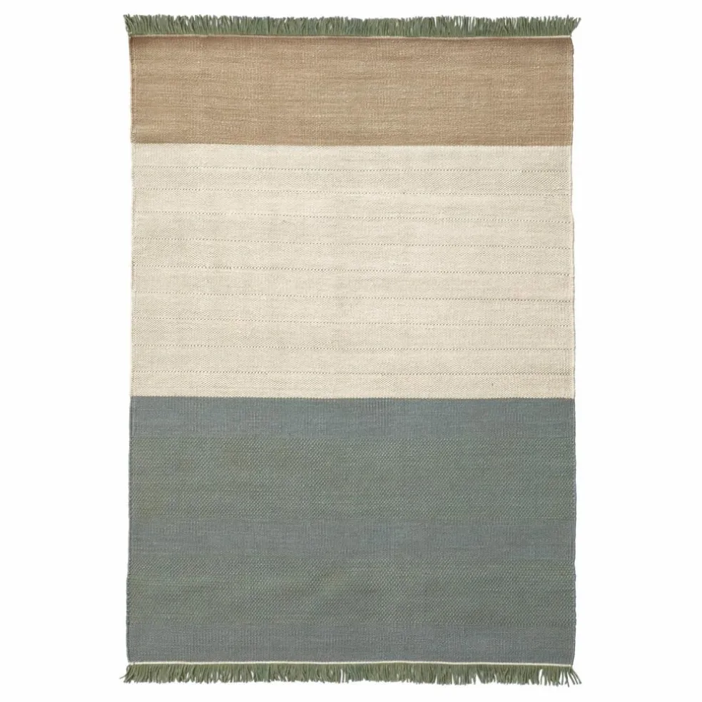 Tapis Tres Stripes, Elisa Padrón | Vert de gris