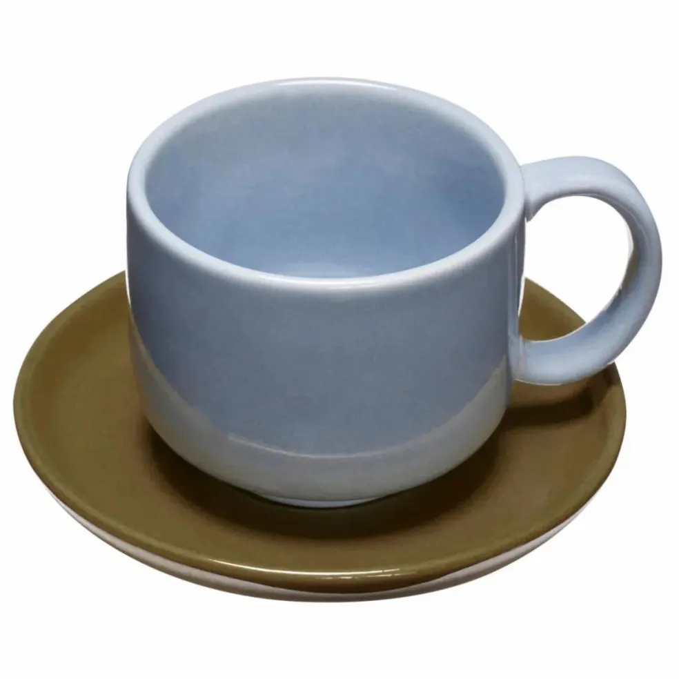 Tasse et sous-tasse Amare | Bleu Clair