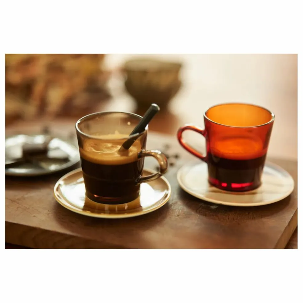 Tasses à café 70's - Set de 4 | Brun