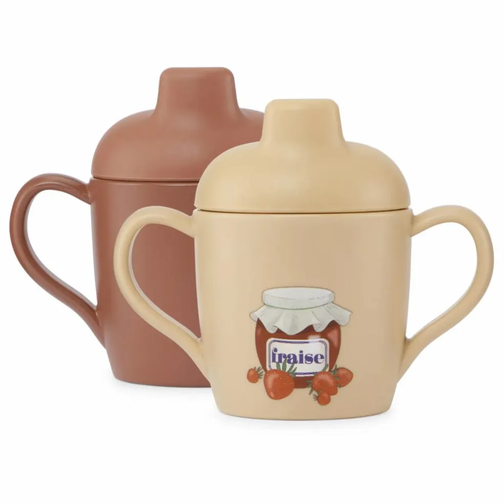 Tasses d'apprentissage Fraise - Set de 2 | Rouge