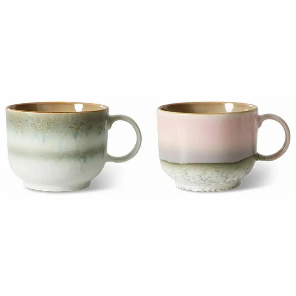 Tasses en grès - Set de 2 | Rose