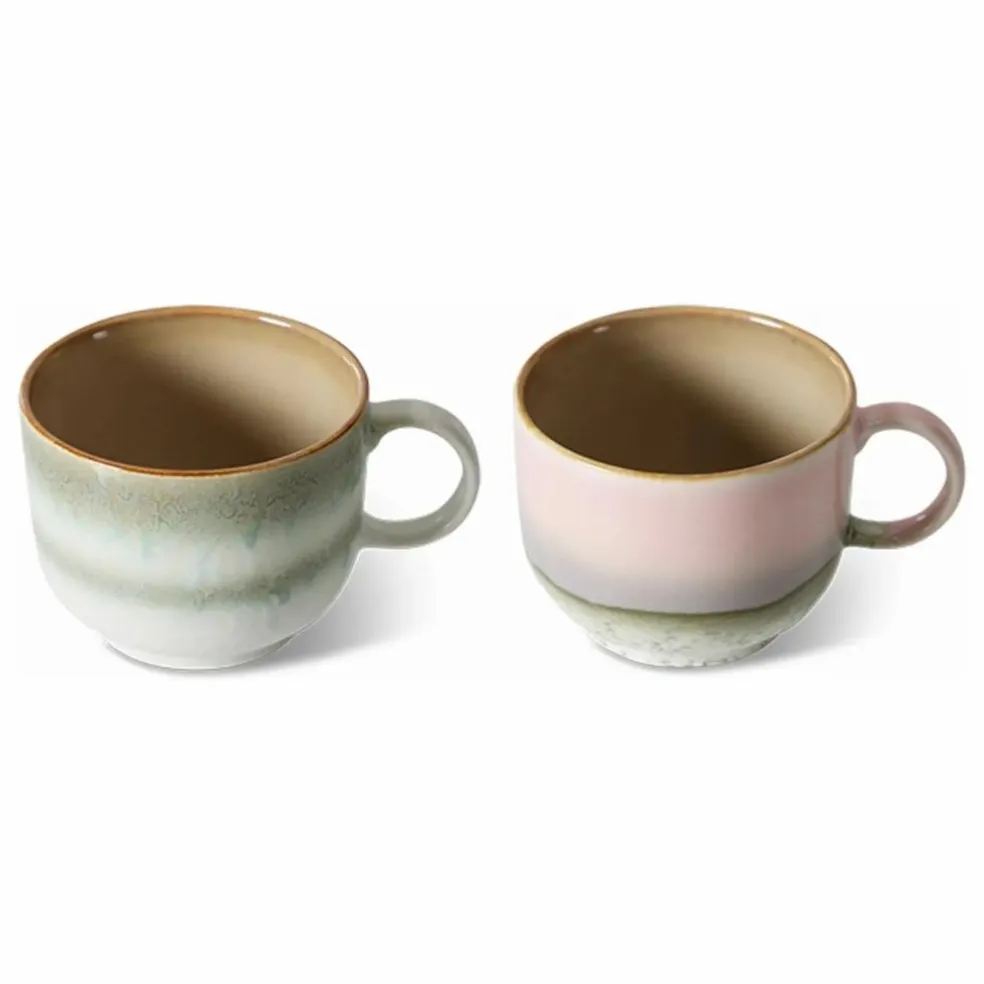Tasses en grès - Set de 2 | Rose