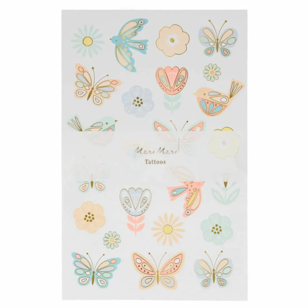 Tatouages temporaires Oiseaux et papillons