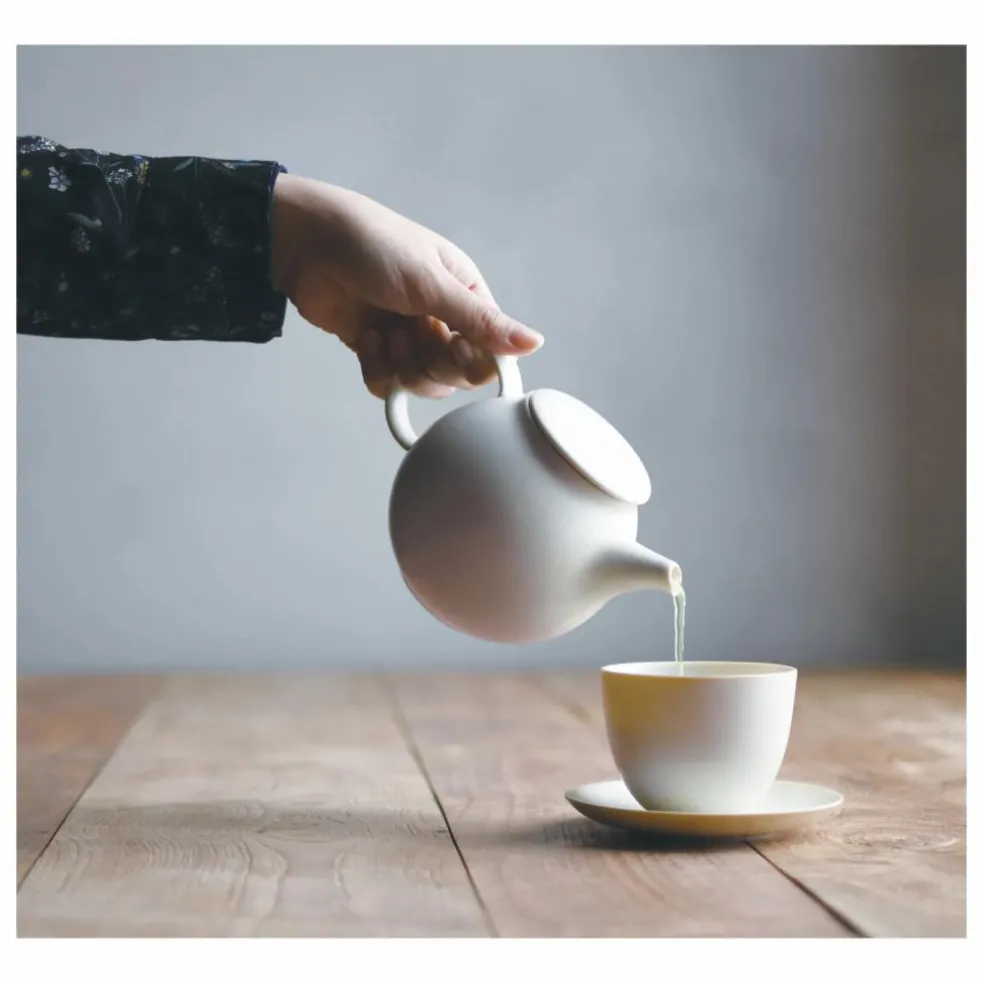 Théière Pebble en porcelaine - 500 ml | Blanc