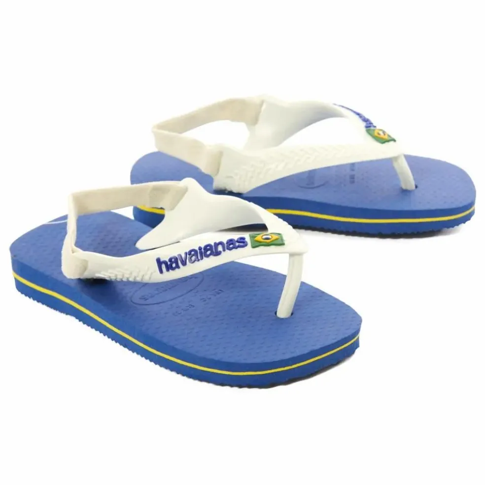 Tongs Baby Brasil Logo | Bleu