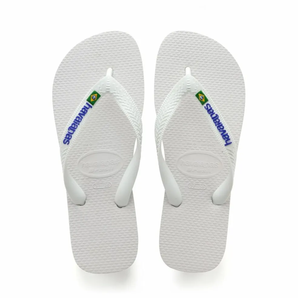 Tongs Brasil Logo | Blanc