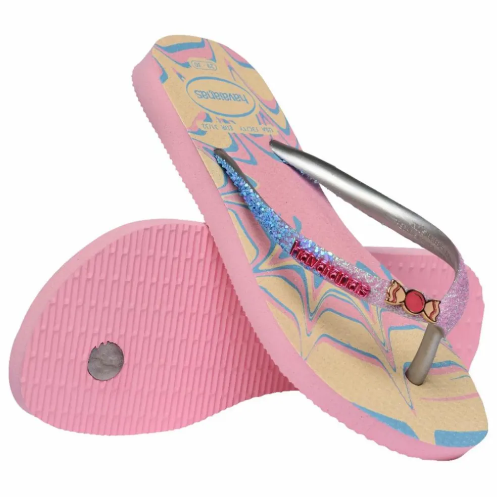 Tongs Slim Glitter Trendy | Rose