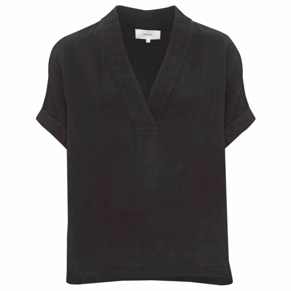 Top Avery Gaze de Coton | Noir