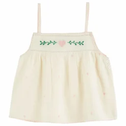 Top Cœur Brodé | Ecru