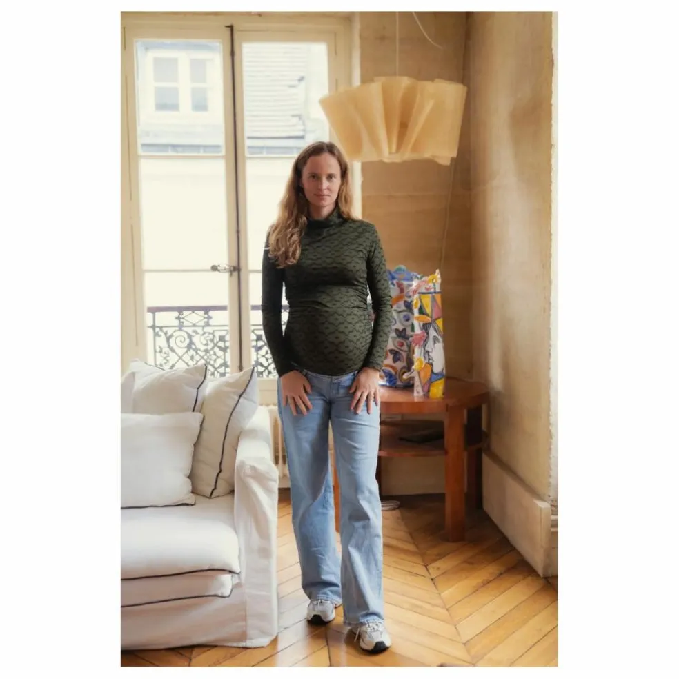 Top de Grossesse Mathilda Seventies | Vert kaki