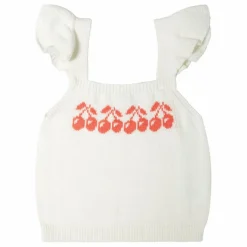 Top Maille Cerises | Blanc