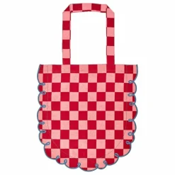 Tote Bag en coton vichy Dama Rosa | Rouge