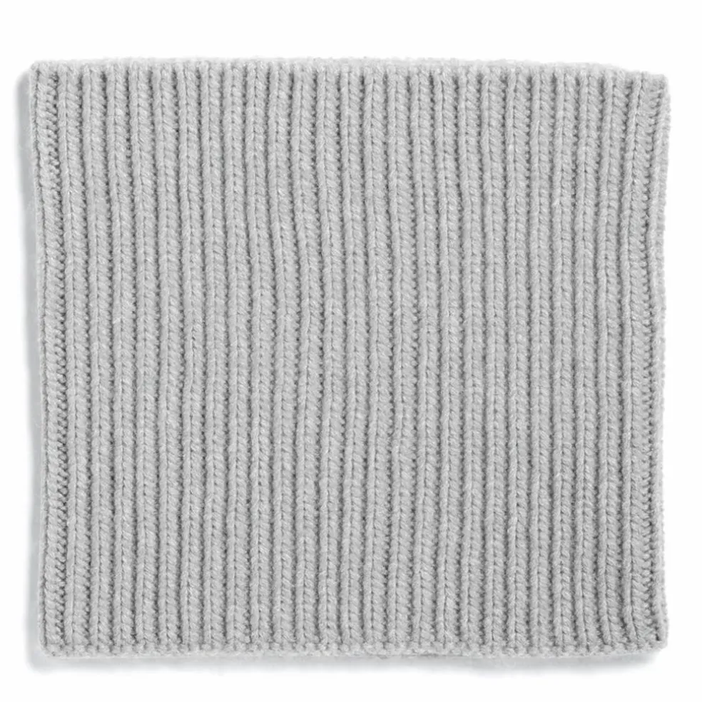 Tour de Cou Côtes 12 fils Cachemire | Gris argent