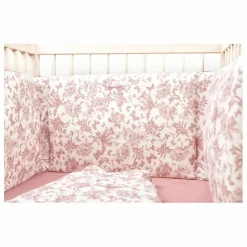 Tour de lit Toile de Jouy | Rose pêche