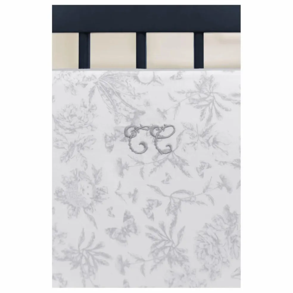 Tour de lit Toile de Jouy | Gris