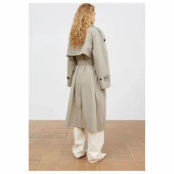 Trench Mahsa Coton Bio | Gris vert