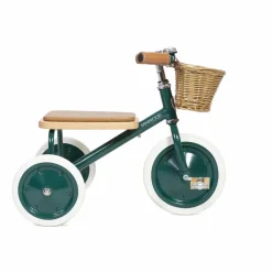 Tricycle en métal et bois | Vert