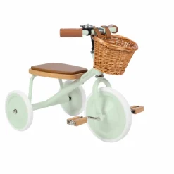 Tricycle en métal et bois | Vert Menthe