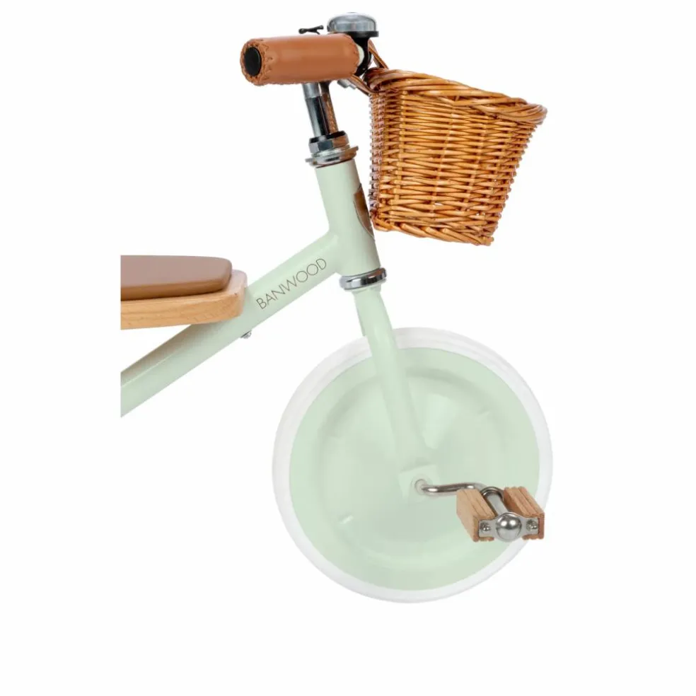 Tricycle en métal et bois | Vert Menthe