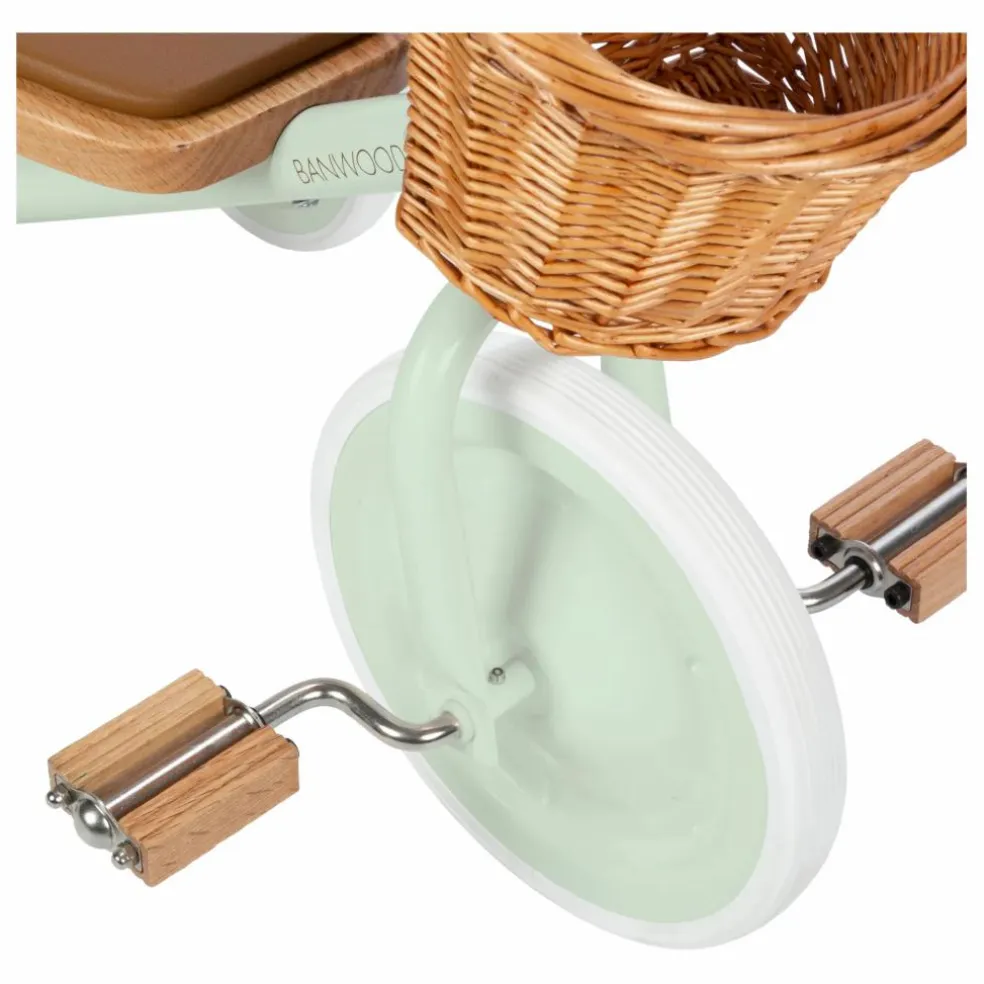 Tricycle en métal et bois | Vert Menthe