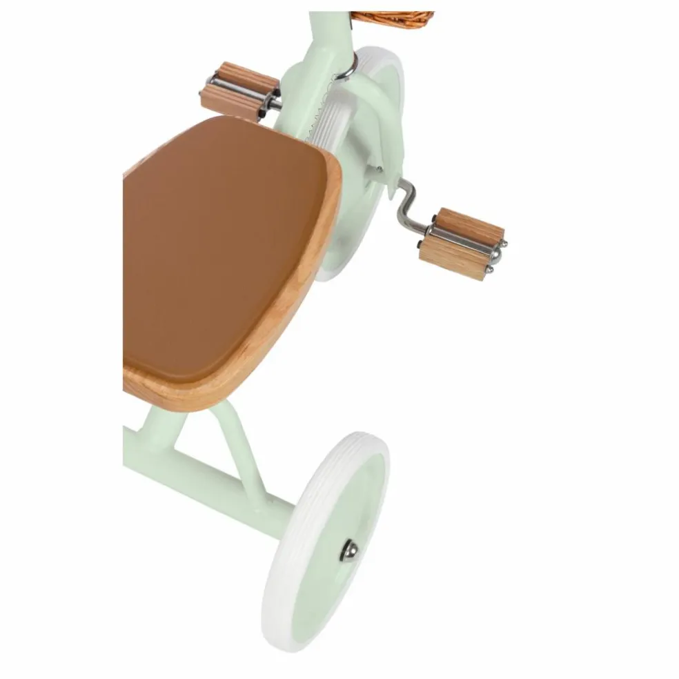 Tricycle en métal et bois | Vert Menthe