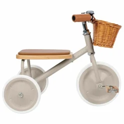 Tricycle en métal et bois | Beige