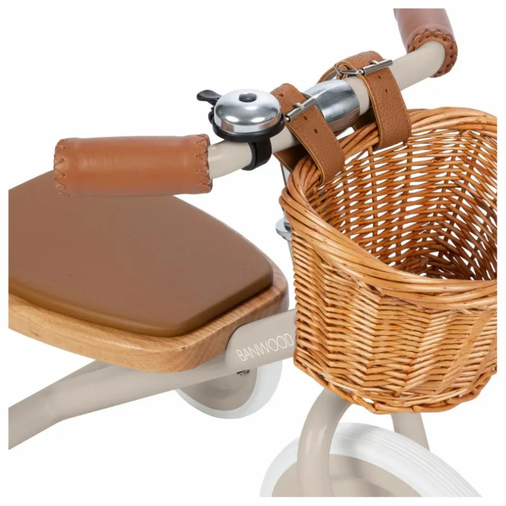 Tricycle en métal et bois | Beige