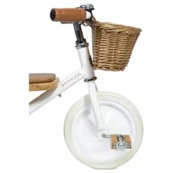 Tricycle en métal et bois | Blanc
