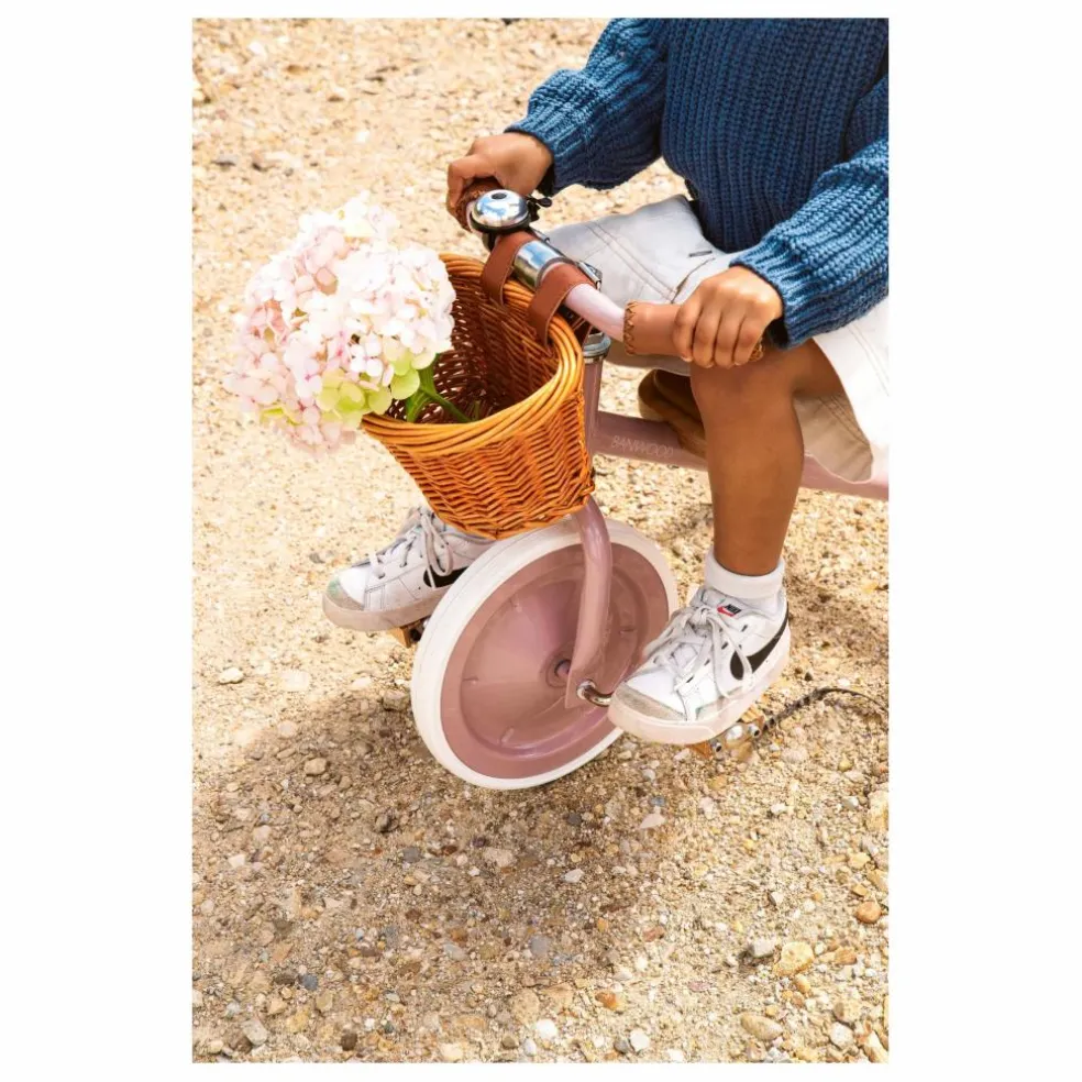 Tricycle en métal et bois | Vieux Rose