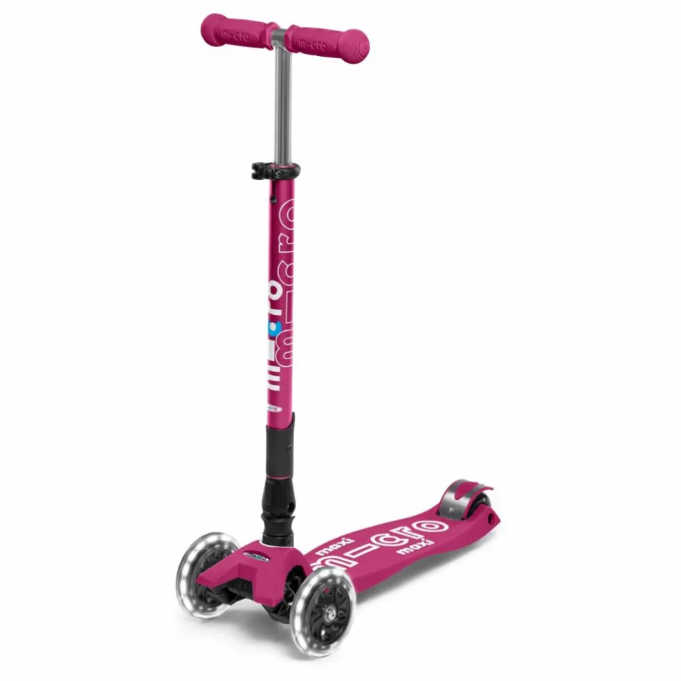 Trottinette Maxi Deluxe pliable LED | Framboise