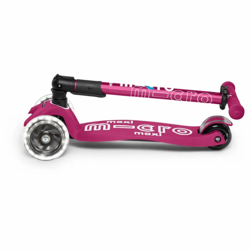 Trottinette Maxi Deluxe pliable LED | Framboise