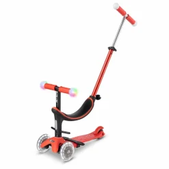 Trottinette Mini 3en1 Revolution Deluxe Magic LED | Rouge