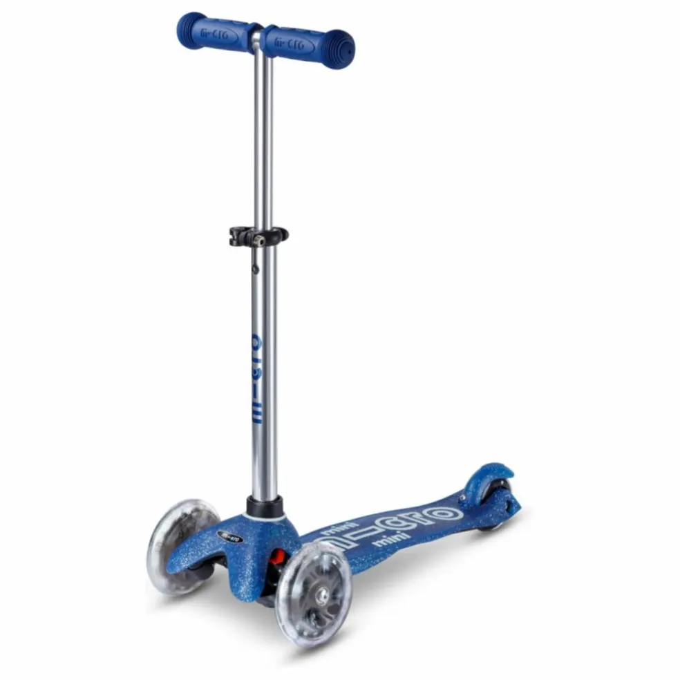 Trottinette Mini Micro Deluxe Glitter LED | Bleu
