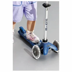 Trottinette Mini Micro Deluxe Glitter LED | Bleu