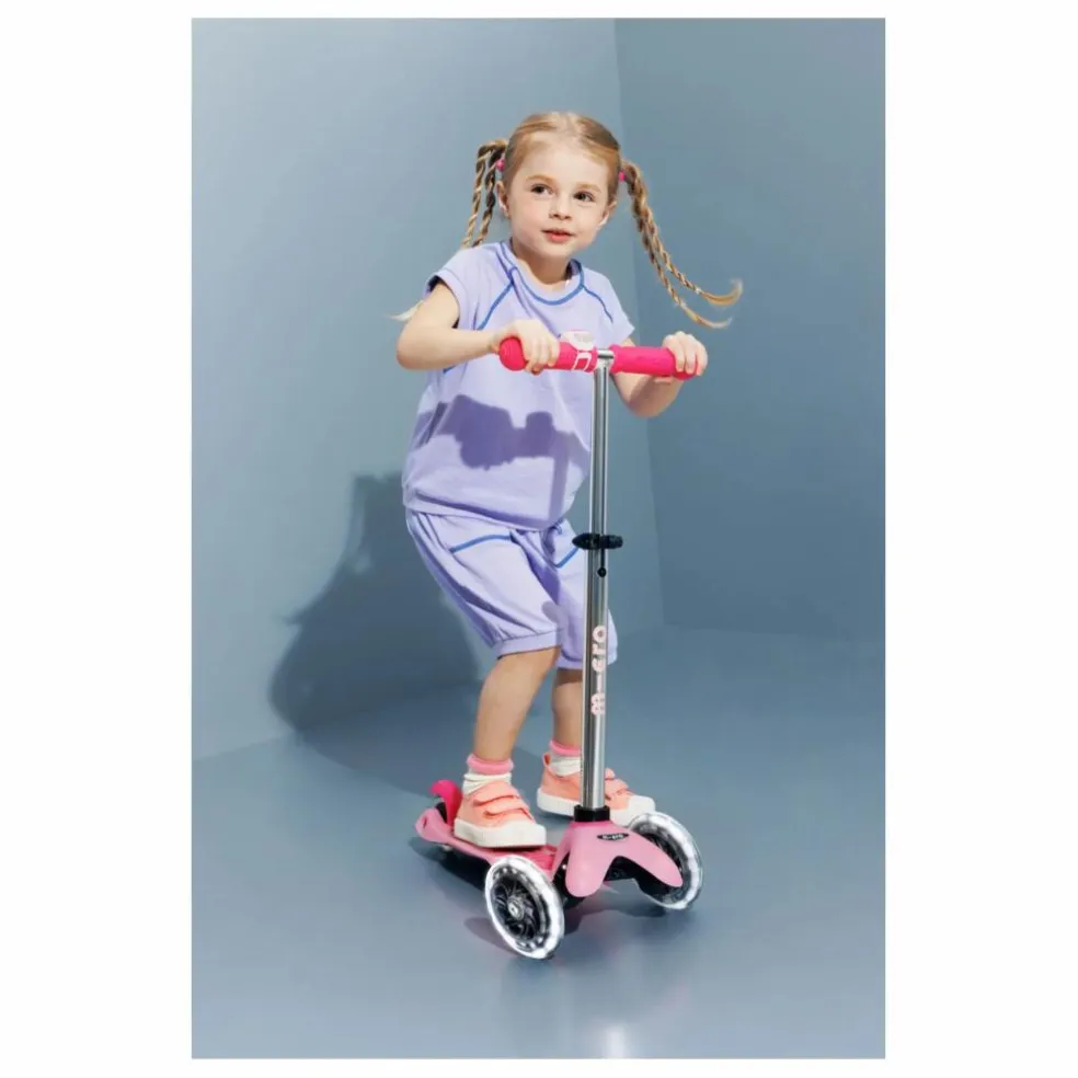 Trottinette Mini Micro Deluxe Glow LED | Rose