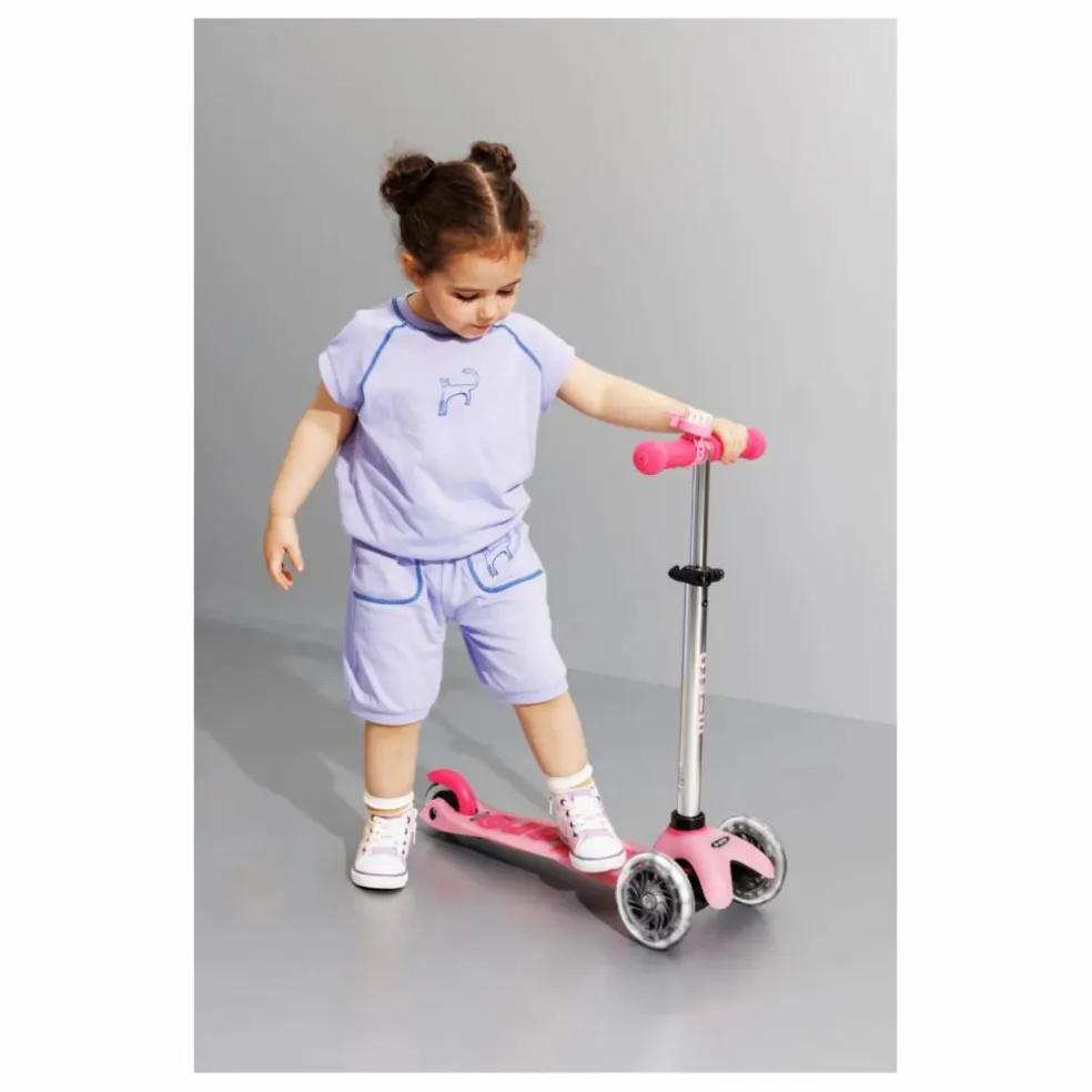 Trottinette Mini Micro Deluxe Glow LED | Rose