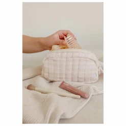 Trousse de maquillage Rosewater en coton bio | Rose pâle