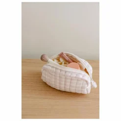 Trousse de maquillage Rosewater en coton bio | Rose pâle